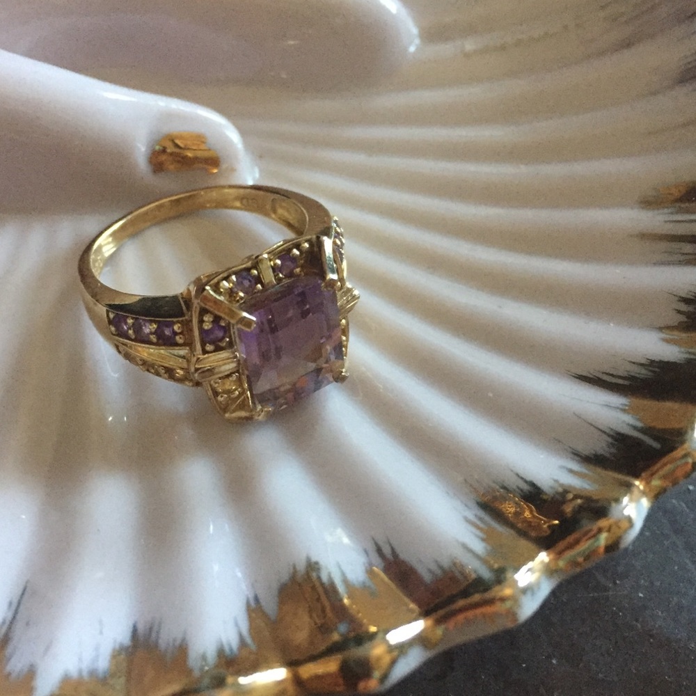 Gold Over Sterling Silver Cocktail Ring